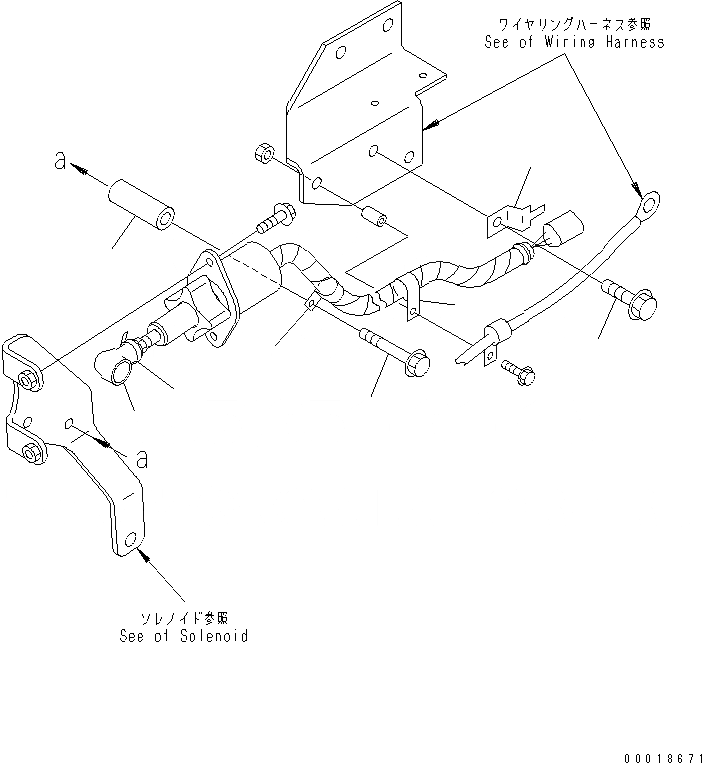 Схема запчастей Komatsu SAA6D114E-2 - СОЛЕНОИД КРЕПЛЕНИЕ ДВИГАТЕЛЬ