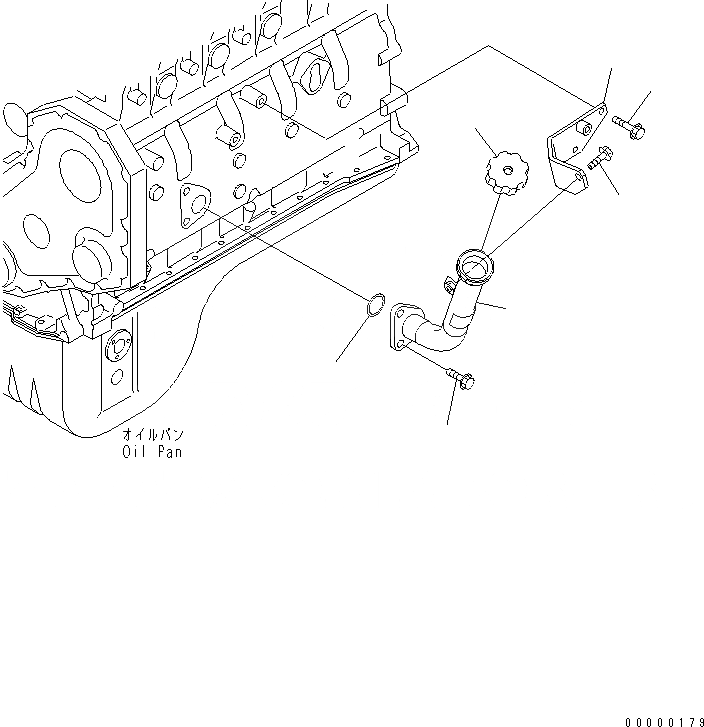 Схема запчастей Komatsu SAA6D102E-2A - МАСЛОНАЛИВНОЙ ПАТРУБОК ТРУБКА ДВИГАТЕЛЬ