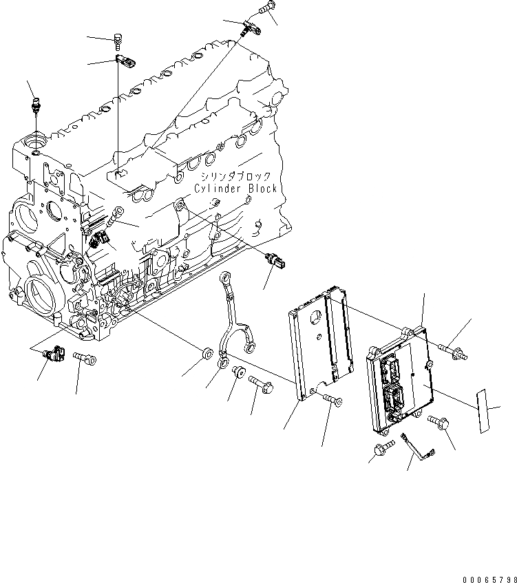 Схема запчастей Komatsu SAA6D107E-1JA - УПРАВЛ-Е ДВИГАТЕЛЕМ MODULE ДВИГАТЕЛЬ