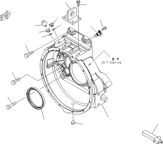 Схема запчастей Komatsu SAA6D140E-5C - КОЛЕНВАЛ(№-) ДВИГАТЕЛЬ
