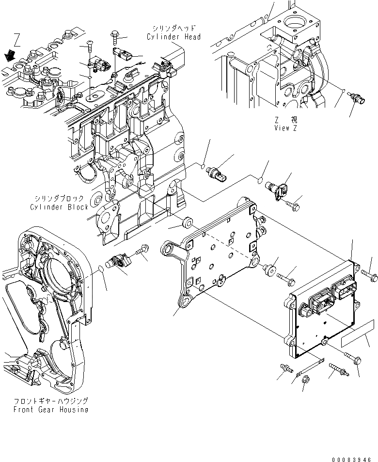 Схема запчастей Komatsu SAA6D114E-3C - УПРАВЛ-Е ДВИГАТЕЛЕМ MODULE И ДАТЧИКS ДВИГАТЕЛЬ