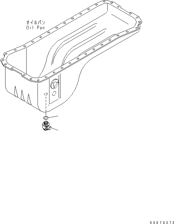 Схема запчастей Komatsu SAA6D102E-2D - УДАЛЕНН. ДРЕНАЖ МАСЛА ДВИГАТЕЛЬ