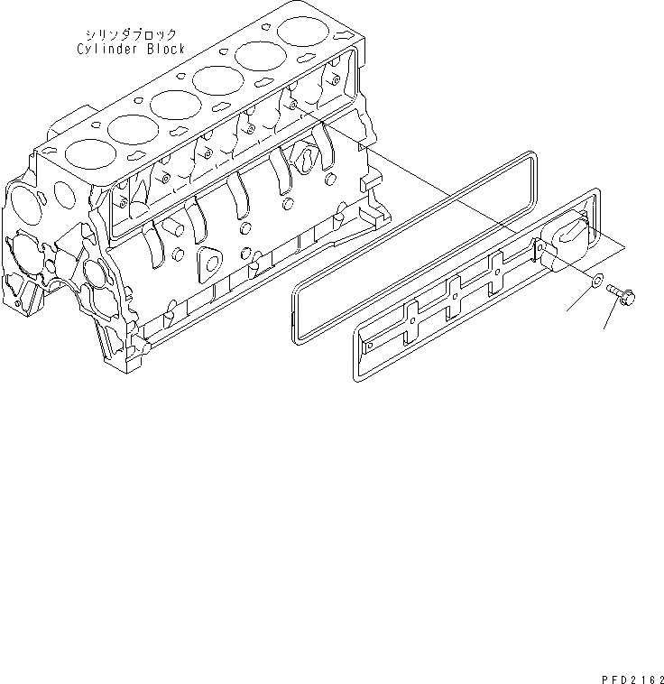 Схема запчастей Komatsu SAA6D102E-2D - КРЫШКА ТОЛКАТЕЛЕЙ КЛАПАНА БОЛТ ДВИГАТЕЛЬ