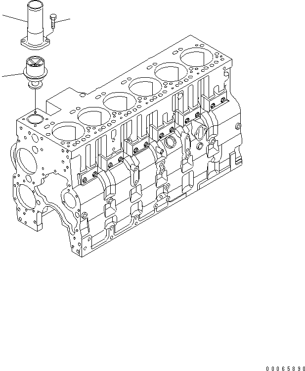Схема запчастей Komatsu SAA6D114E-3A - ТЕРМОСТАТ И ВОДН. ВЫПУСКН. СОЕДИН-Е ДВИГАТЕЛЬ