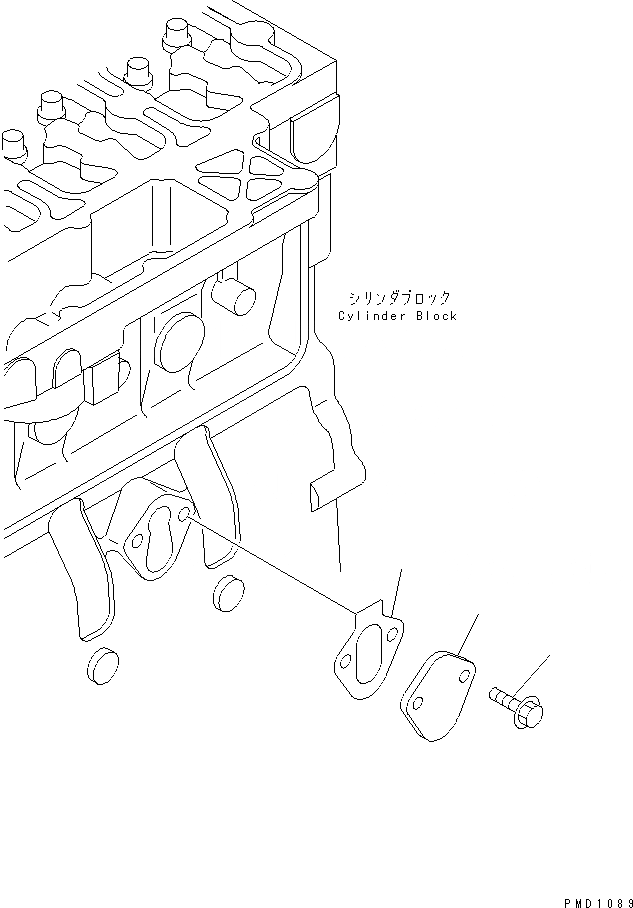 Схема запчастей Komatsu SAA6D102E-2CC - БЛОК ЦИЛИНДРОВ COVER ДВИГАТЕЛЬ