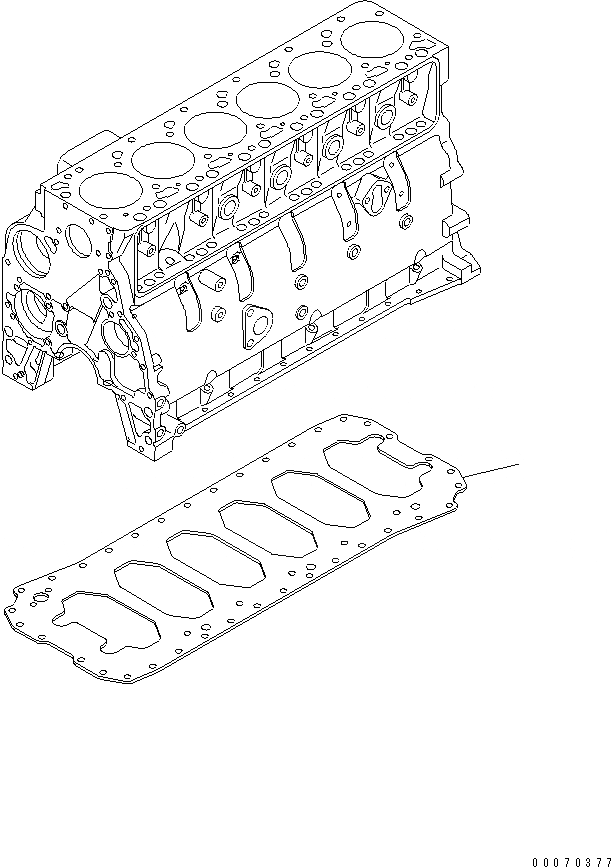Схема запчастей Komatsu SAA6D102E-2CC - МАСЛЯНЫЙ ПОДДОН - БЛОК ЦИЛИНДРОВ STIFFENER ДВИГАТЕЛЬ