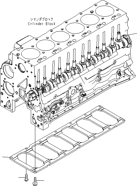 Схема запчастей Komatsu SAA6D107E-1F-W - ТОЛКАТЕЛЬ И ПЛАСТИНА ДВИГАТЕЛЬ