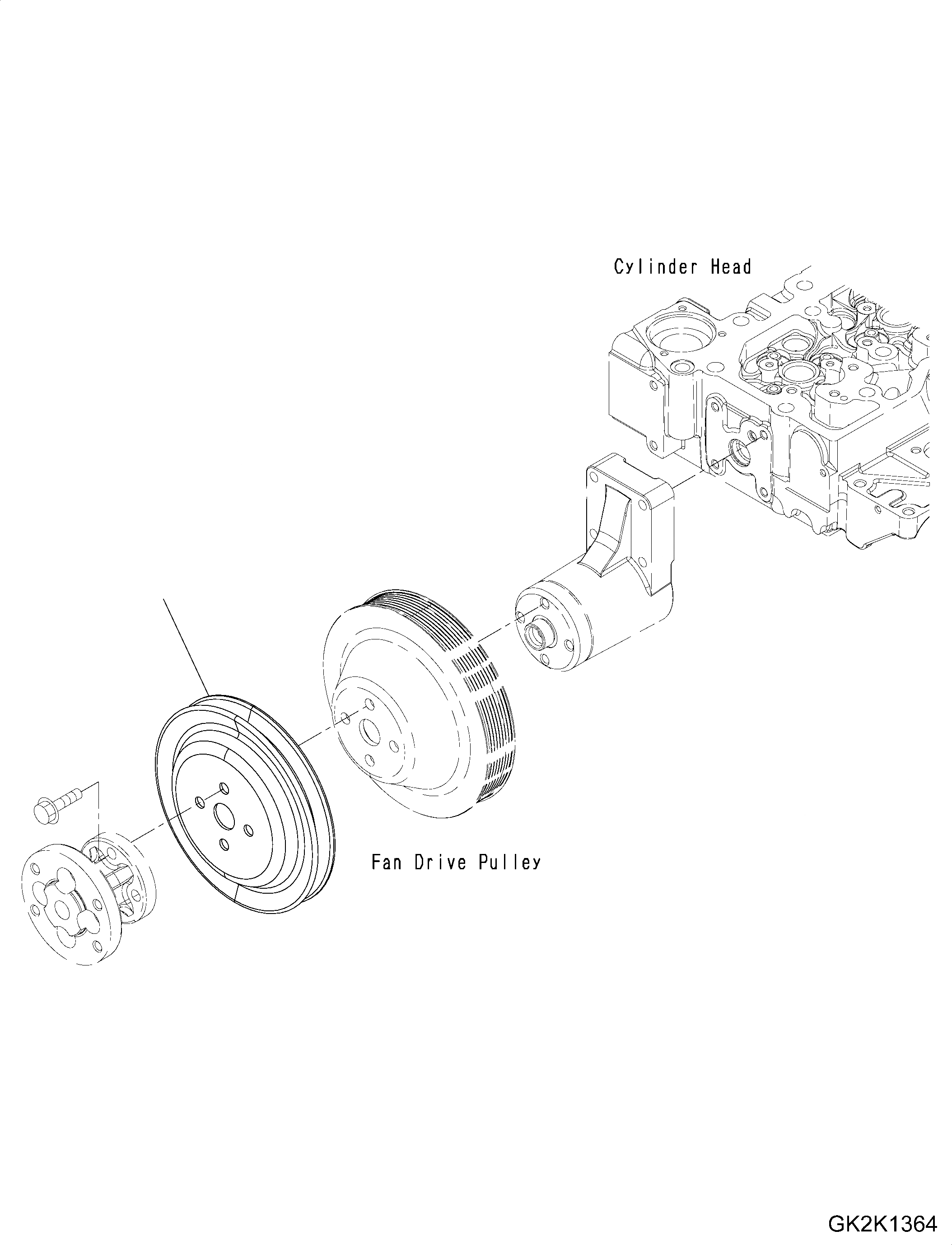 Схема запчастей Komatsu SAA6D107E-2C - АКСЕССУАРЫ ПРИВОДН. ШКИВ АКСЕССУАРЫ ПРИВОДН. ШКИВ