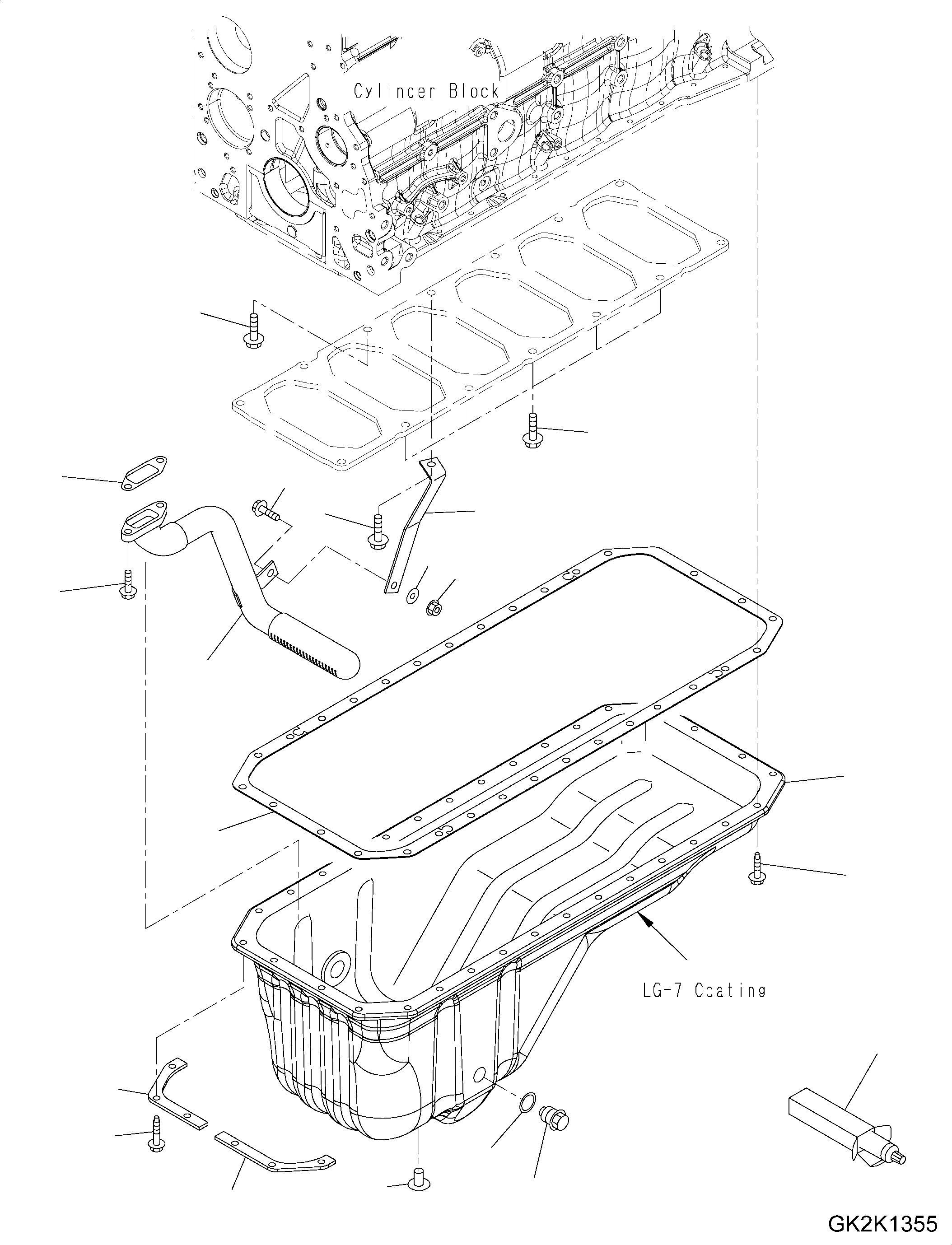 Схема запчастей Komatsu SAA6D107E-2C - ПОДДОН ДВИГ-ЛЯ ПОДДОН ДВИГ-ЛЯ