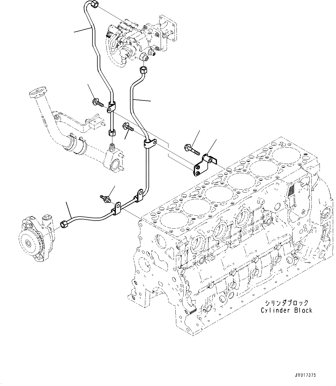 Схема запчастей Komatsu SAA6D107E-2C - ГИДР. НАСОС. ТРУБЫ ГИДР. НАСОС. ТРУБЫ