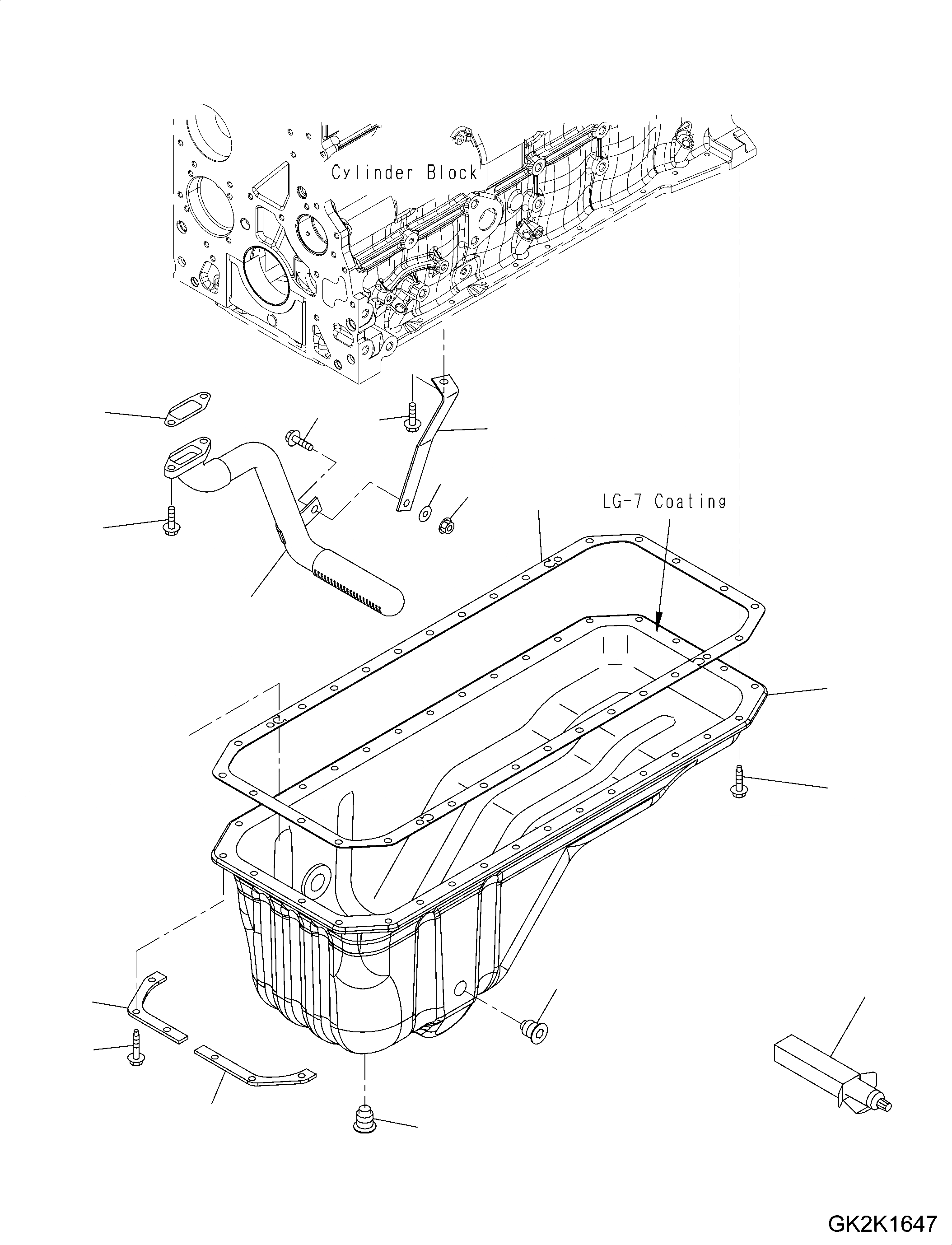 Схема запчастей Komatsu SAA6D107E-2 - ПОДДОН ДВИГ-ЛЯ ПОДДОН ДВИГ-ЛЯ
