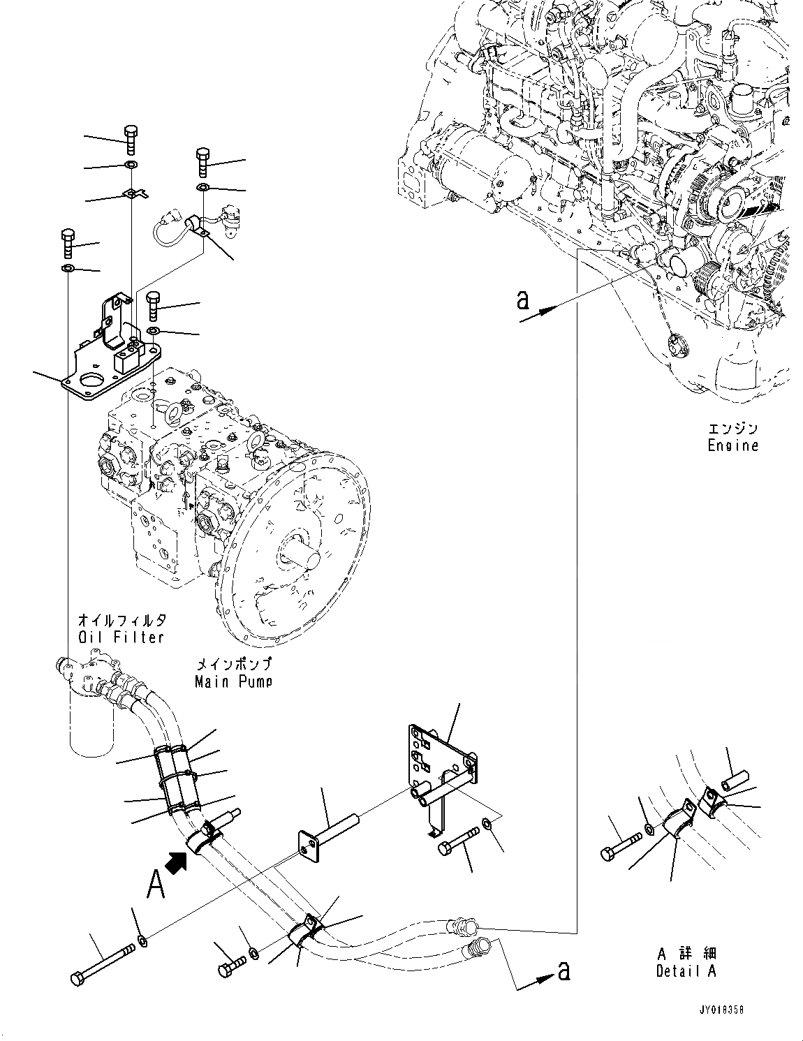 Схема запчастей Komatsu SAA6D107E-2 - ДВИГАТЕЛЬ МАСЛ. ФИЛЬТР И ТРУБЫ, КОРПУС ДВИГАТЕЛЬ МАСЛ. ФИЛЬТР И ТРУБЫ