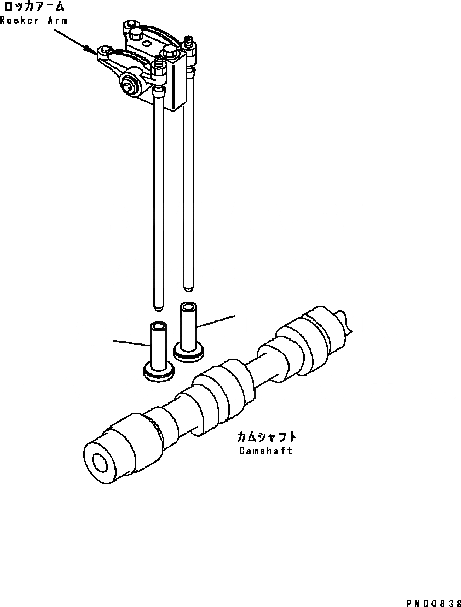 Схема запчастей Komatsu Engine SAA6D102E-22A-8 - ТОЛКАТЕЛЬ ДВИГАТЕЛЬ