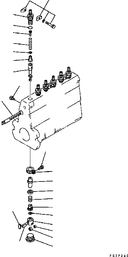 Схема запчастей Komatsu Engine SAA6D102E-22A-8 - ТОПЛ. НАСОС (НАСОС) (/) (ВНУТР. ЧАСТИ) ДВИГАТЕЛЬ