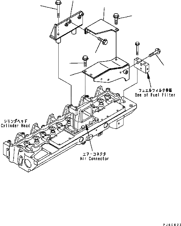 Схема запчастей Komatsu Engine SAA6D114E-2BB-VH - ГЛУШИТЕЛЬ (№89-) ДВИГАТЕЛЬ