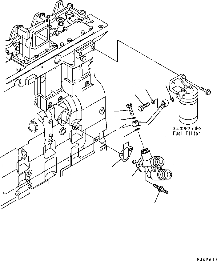 Схема запчастей Komatsu Engine SAA6D114E-2BB-VH - ТОПЛИВН. ПЕРЕДАЧА НАСОС (№89-) ДВИГАТЕЛЬ