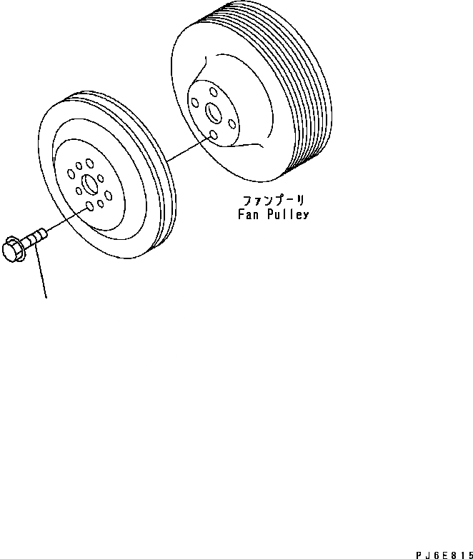 Схема запчастей Komatsu Engine SAA6D114E-2BB-VH - АКСЕССУАРЫ ШКИВА КРЕПЛЕНИЕ (№878-) ДВИГАТЕЛЬ