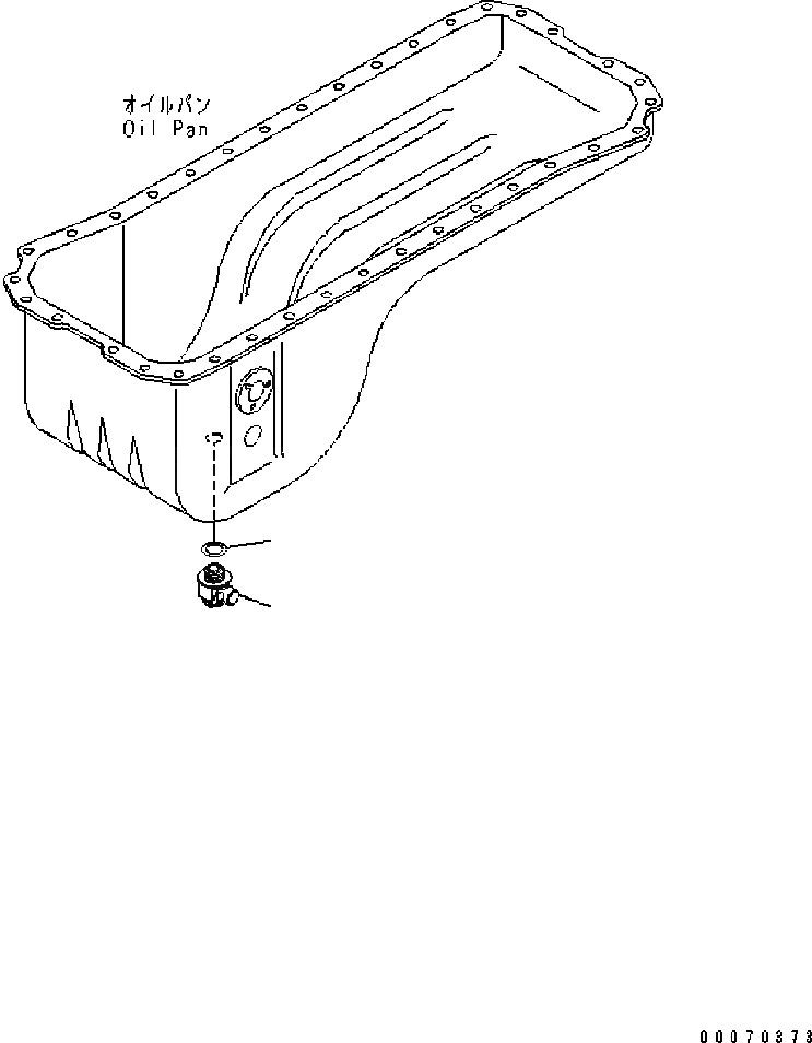 Схема запчастей Komatsu Engine SAA6D102E-2 - УДАЛЕНН. ДРЕНАЖ МАСЛА ДВИГАТЕЛЬ
