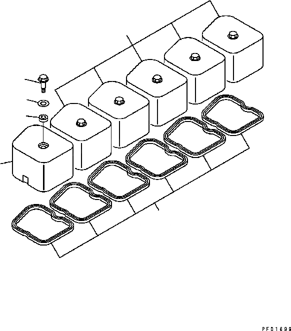 Схема запчастей Komatsu SAA6D102E-2 - КРЫШКА ГОЛОВКИ ДВИГАТЕЛЬ