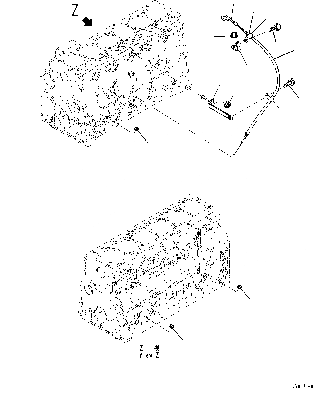 Схема запчастей Komatsu SAA6D107E-2A - МАСЛ. ЩУП МАСЛ. ЩУП