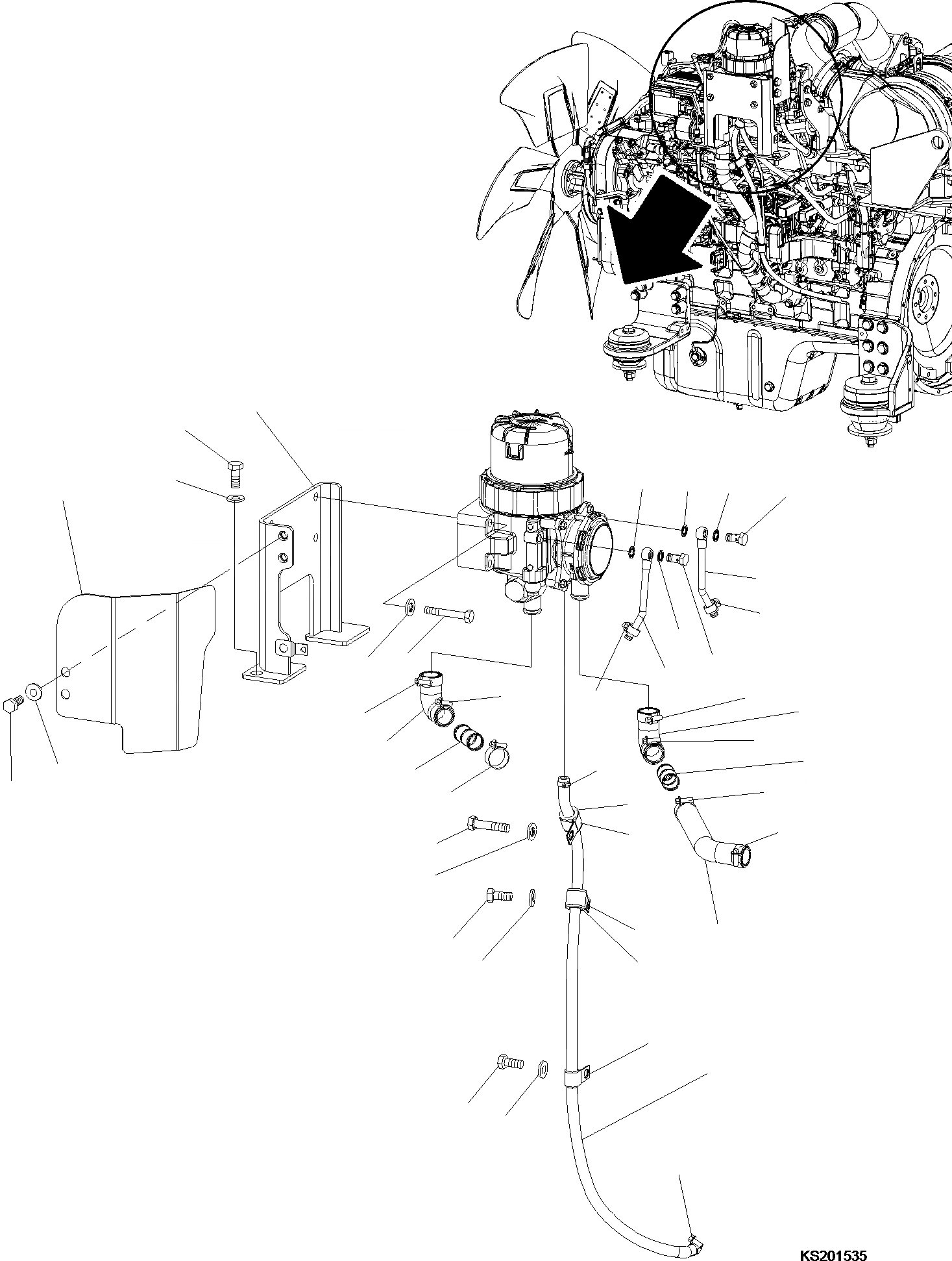 Схема запчастей Komatsu SAA6D114E-5A - KOMATSU ЗАКРЫТ.D CRANKКОРПУС ВЕНТИЛЯТОРILATION (KCCV) (/) (№9-) KOMATSU ЗАКРЫТ.D CRANKКОРПУС ВЕНТИЛЯТОРILATION (KCCV)