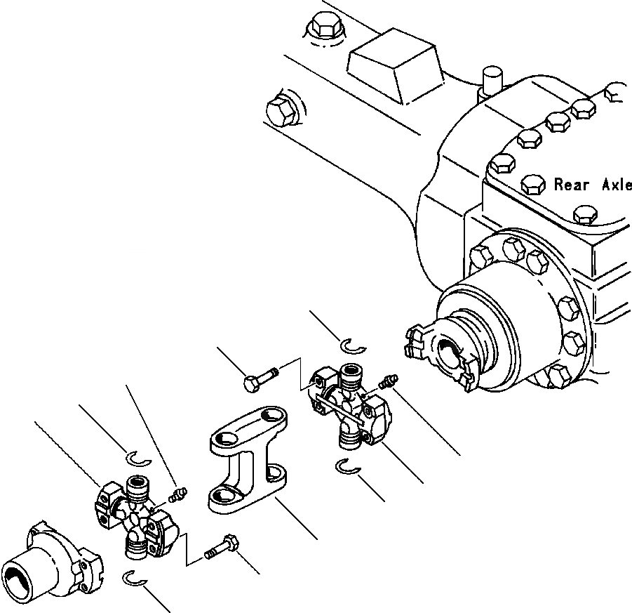 Схема запчастей Komatsu WA120-1LC - ВЕДУЩ. ВАЛ ЗАДН. ВЕДУЩ. ВАЛ