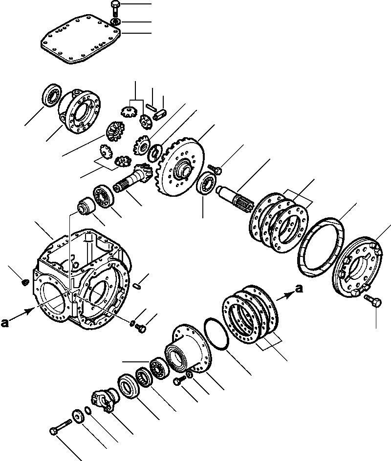 Схема запчастей Komatsu WA120-1LC - МОСТ ASSEMBLY ЗАДНИЙ ДИФФЕРЕНЦИАЛ ВЕДУЩ. ВАЛ