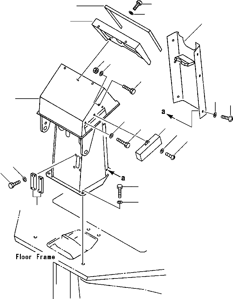 Схема запчастей Komatsu WA120-1LC - ПРИБОРНАЯ ПАНЕЛЬ РАМА