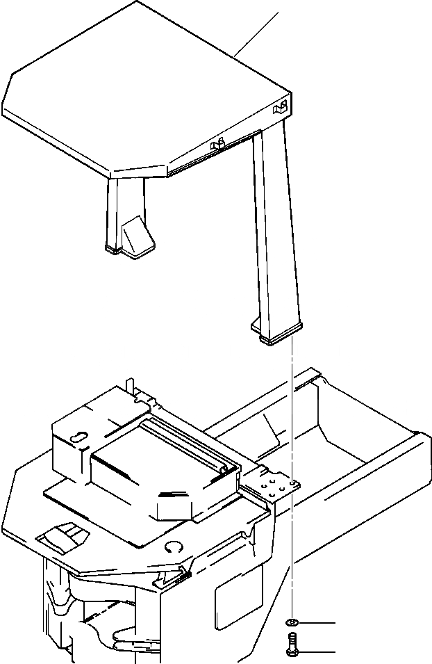 Схема запчастей Komatsu WA120-1LC - СИСТЕМА ROPS И КРЕПЛЕНИЕ РАМА