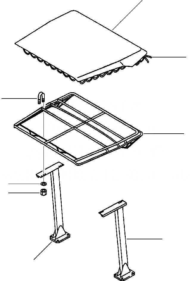 Схема запчастей Komatsu WA120-1LC - CANVAS НАВЕС РАМА