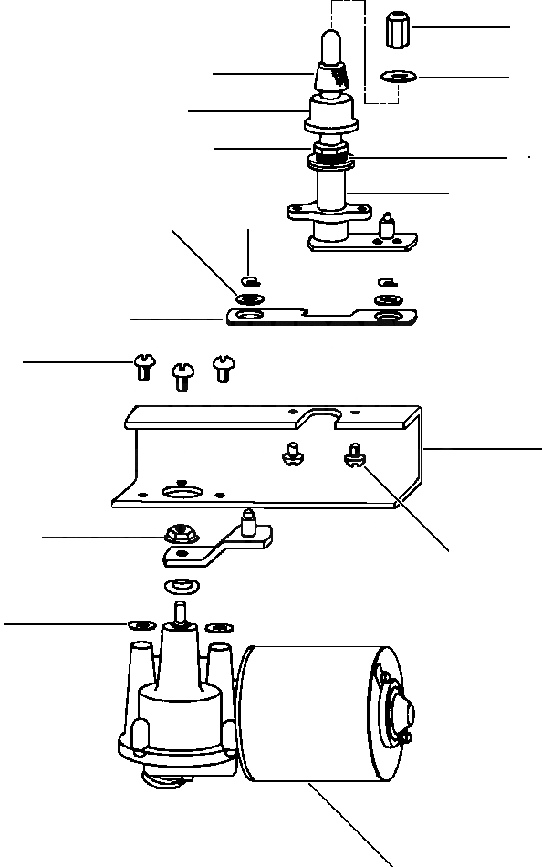 Схема запчастей Komatsu WA120-1LC - ДВОРНИКИ МОТОР ЗАДН. ОКНА РАМА