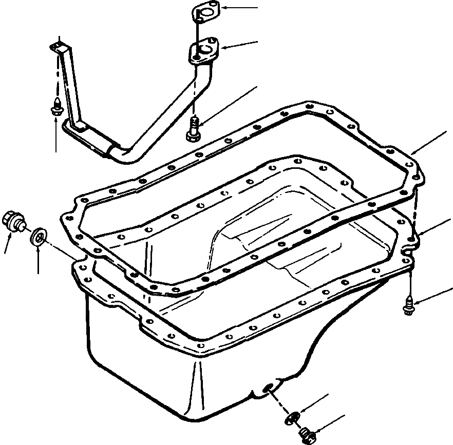 Схема запчастей Komatsu WA120-1LC - МАСЛЯНЫЙ ПОДДОН БЛОК ЦИЛИНДРОВ