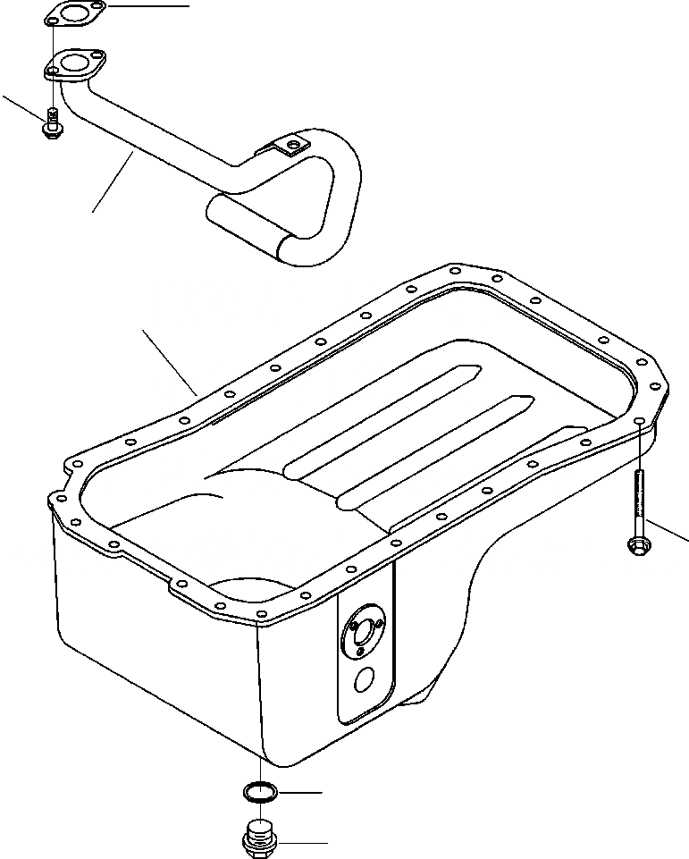 Схема запчастей Komatsu WA120-3L - МАСЛЯНЫЙ ПОДДОН ДВИГАТЕЛЬ