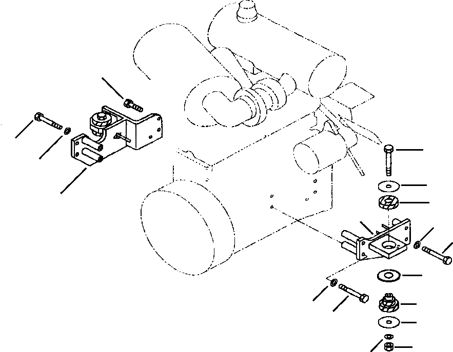 Схема запчастей Komatsu WA120-3L - FIG NO. B-A КРЕПЛЕНИЕ ДВИГАТЕЛЯ КОМПОНЕНТЫ ДВИГАТЕЛЯ