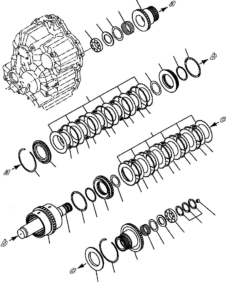 Схема запчастей Komatsu WA120-3L - FIG NO. F-A ТРАНСМИССИЯ 3-Я И 4-Я МУФТА СИЛОВАЯ ПЕРЕДАЧА И КОНЕЧНАЯ ПЕРЕДАЧА
