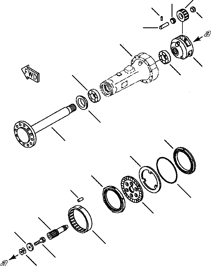 Схема запчастей Komatsu WA120-3L - FIG NO. F-A ПЕРЕДНИЙ МОСТ ТОРМОЗ.S И КОНЕЧНАЯ ПЕРЕДАЧА СИЛОВАЯ ПЕРЕДАЧА И КОНЕЧНАЯ ПЕРЕДАЧА