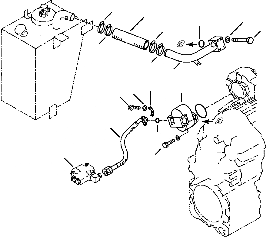 Схема запчастей Komatsu WA120-3L - FIG NO. H-A ГИДРОЛИНИЯ ВСАСЫВ. И ЛИНИЯ ПОДАЧИS ГИДРАВЛИКА