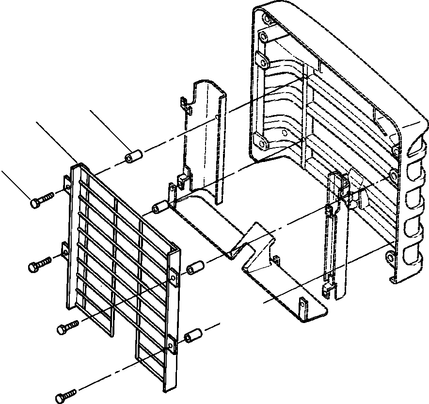 Схема запчастей Komatsu WA120-3L - FIG NO. M-A ЗАЩИТА РАДИАТОРА ЧАСТИ КОРПУСА
