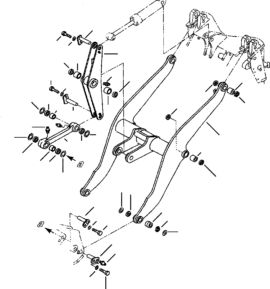 Схема запчастей Komatsu WA120-3L - FIG NO. T-A РУКОЯТЬ И КОЛЕНЧАТЫЙ РЫЧАГ РАБОЧЕЕ ОБОРУДОВАНИЕ