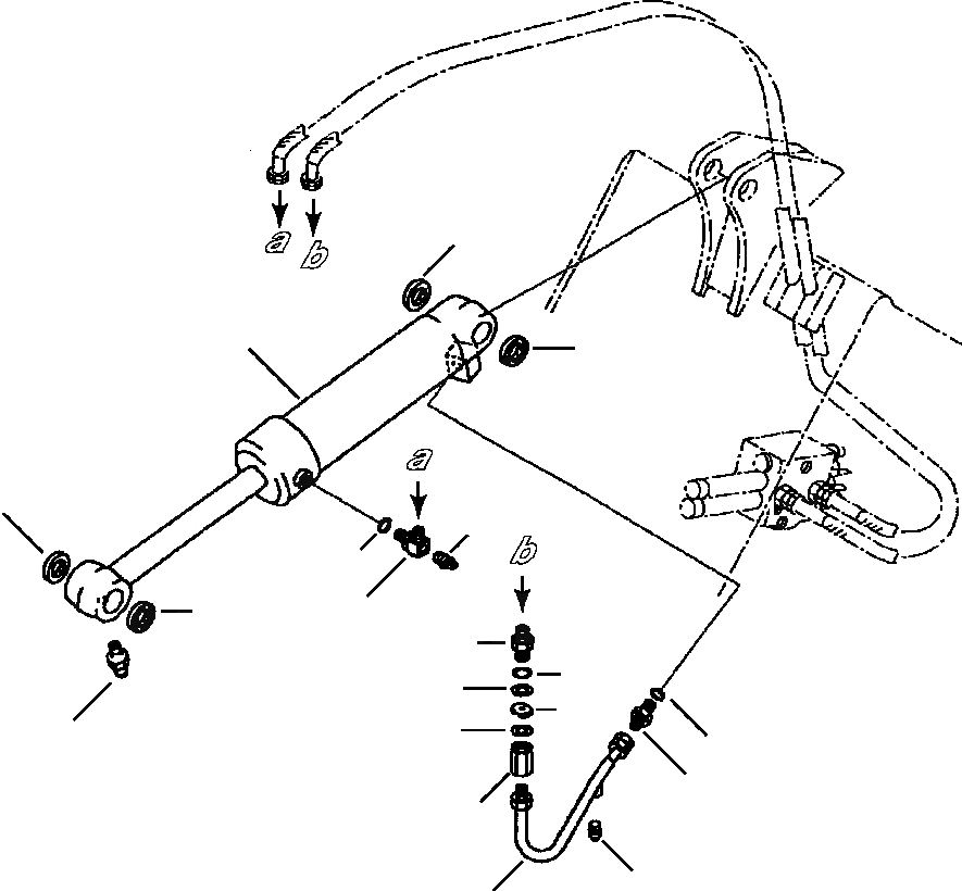 Схема запчастей Komatsu WA120-3L - FIG NO. T-A ЦИЛИНДР КОВША ТРУБЫ HI LIFT СТРЕЛА РАБОЧЕЕ ОБОРУДОВАНИЕ