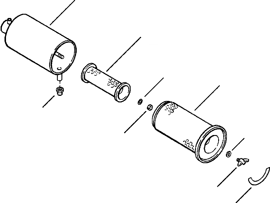 Схема запчастей Komatsu WA120-3MC - FIG. B-A ВОЗДУХООЧИСТИТЕЛЬ КОМПОНЕНТЫ ДВИГАТЕЛЯ