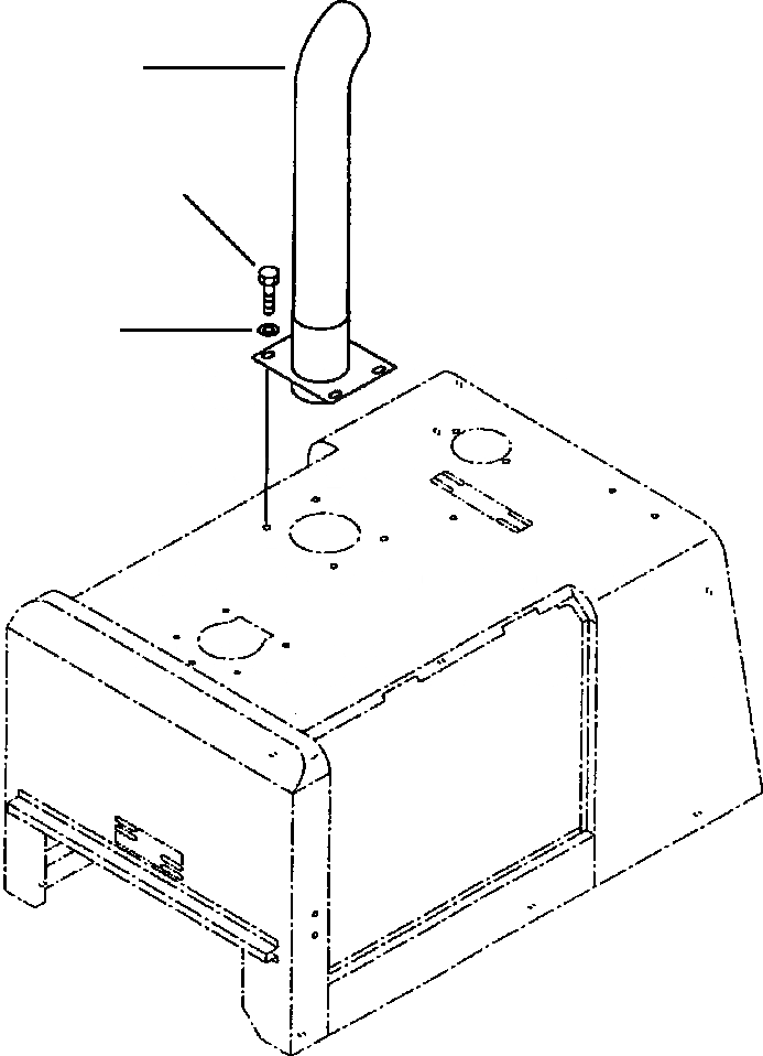 Схема запчастей Komatsu WA120-3MC - FIG. B-A ВЫХЛОПНАЯ ТРУБА КОМПОНЕНТЫ ДВИГАТЕЛЯ