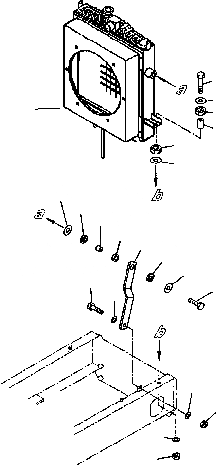 Схема запчастей Komatsu WA120-3MC - FIG. C-A КРЕПЛЕНИЕ РАДИАТОРА СИСТЕМА ОХЛАЖДЕНИЯ
