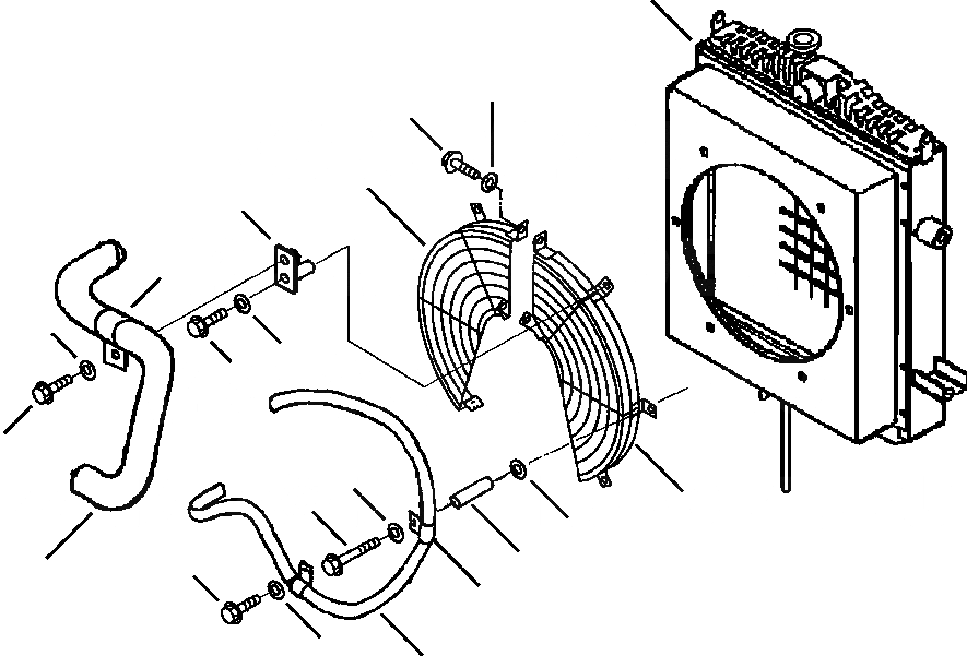 Схема запчастей Komatsu WA120-3MC - FIG. C-A ЗАЩИТА ВЕНТИЛЯТОРА СИСТЕМА ОХЛАЖДЕНИЯ