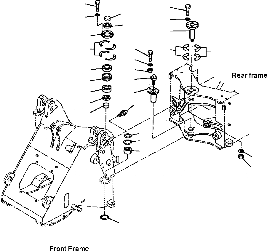 Схема запчастей Komatsu WA120-3MC - FIG. J-A HINGE ПАЛЕЦ ОСНОВНАЯ РАМА И ЕЕ ЧАСТИ