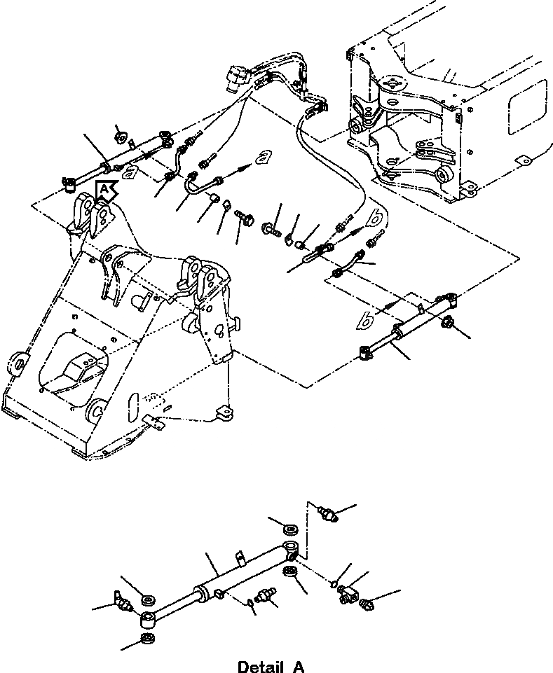 Схема запчастей Komatsu WA120-3MC - FIG. J-A ЦИЛИНДР РУЛЕВ. УПР-Я ТРУБЫ ОСНОВНАЯ РАМА И ЕЕ ЧАСТИ