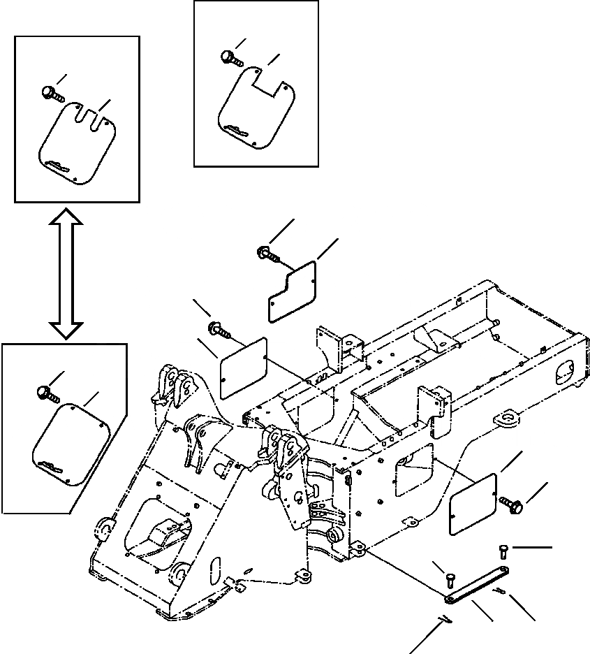 Схема запчастей Komatsu WA120-3MC - FIG. J9-A БЛОКИР. BAR И РАМА КРЫШКИ ОСНОВНАЯ РАМА И ЕЕ ЧАСТИ
