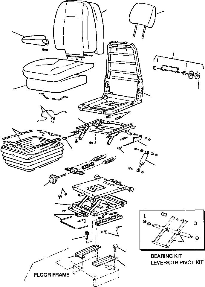 Схема запчастей Komatsu WA120-3MC - FIG. K-A СИДЕНЬЕ ОПЕРАТОРА - CLOTH COVERED КАБИНА ОПЕРАТОРА И СИСТЕМА УПРАВЛЕНИЯ