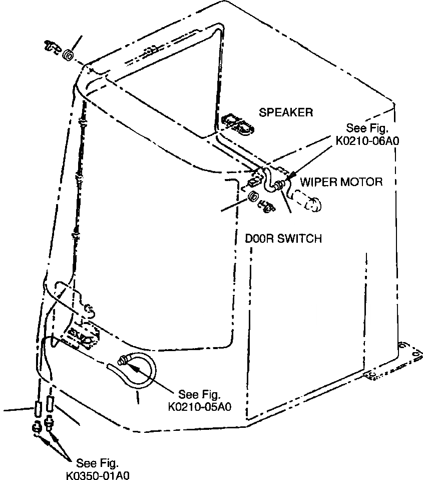 Схема запчастей Komatsu WA120-3MC - FIG. K-8A КАБИНА - ОМЫВАТЕЛЬ СТЕКЛА КАБИНА ОПЕРАТОРА И СИСТЕМА УПРАВЛЕНИЯ