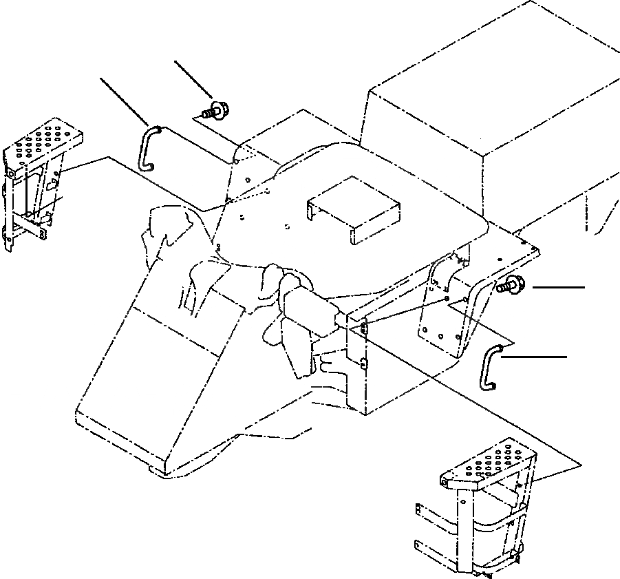 Схема запчастей Komatsu WA120-3MC - FIG. M-A ПОРУЧНИ - С КАБИНОЙ ЧАСТИ КОРПУСА